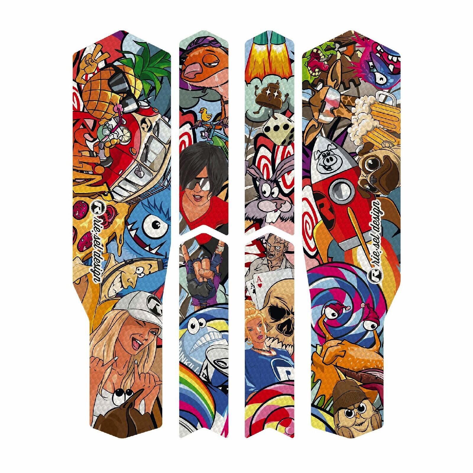 RIESEL DESIGN Base/shroud protection film kit Riesel Design Chain:Tape 3000 Stickerbomb