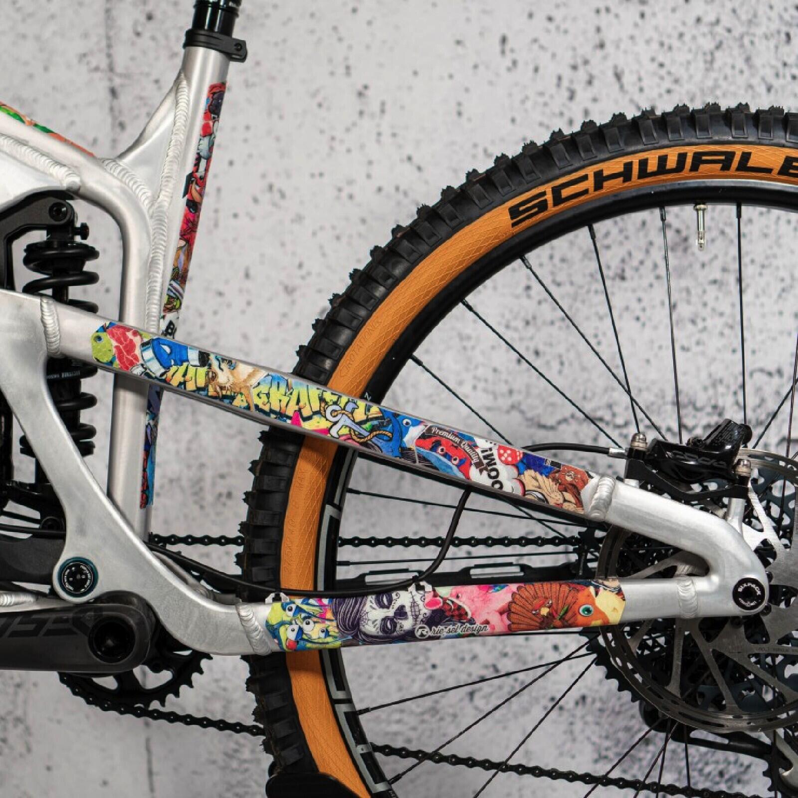 Kit film de protection bases/haubans Riesel Design Chain:Tape 3000 Stickerbomb 2/5