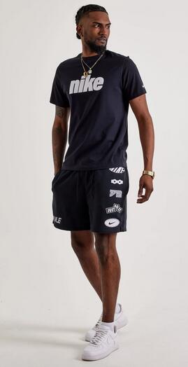 Pantaloncino uomo nike club flow cycle - nero 4/4