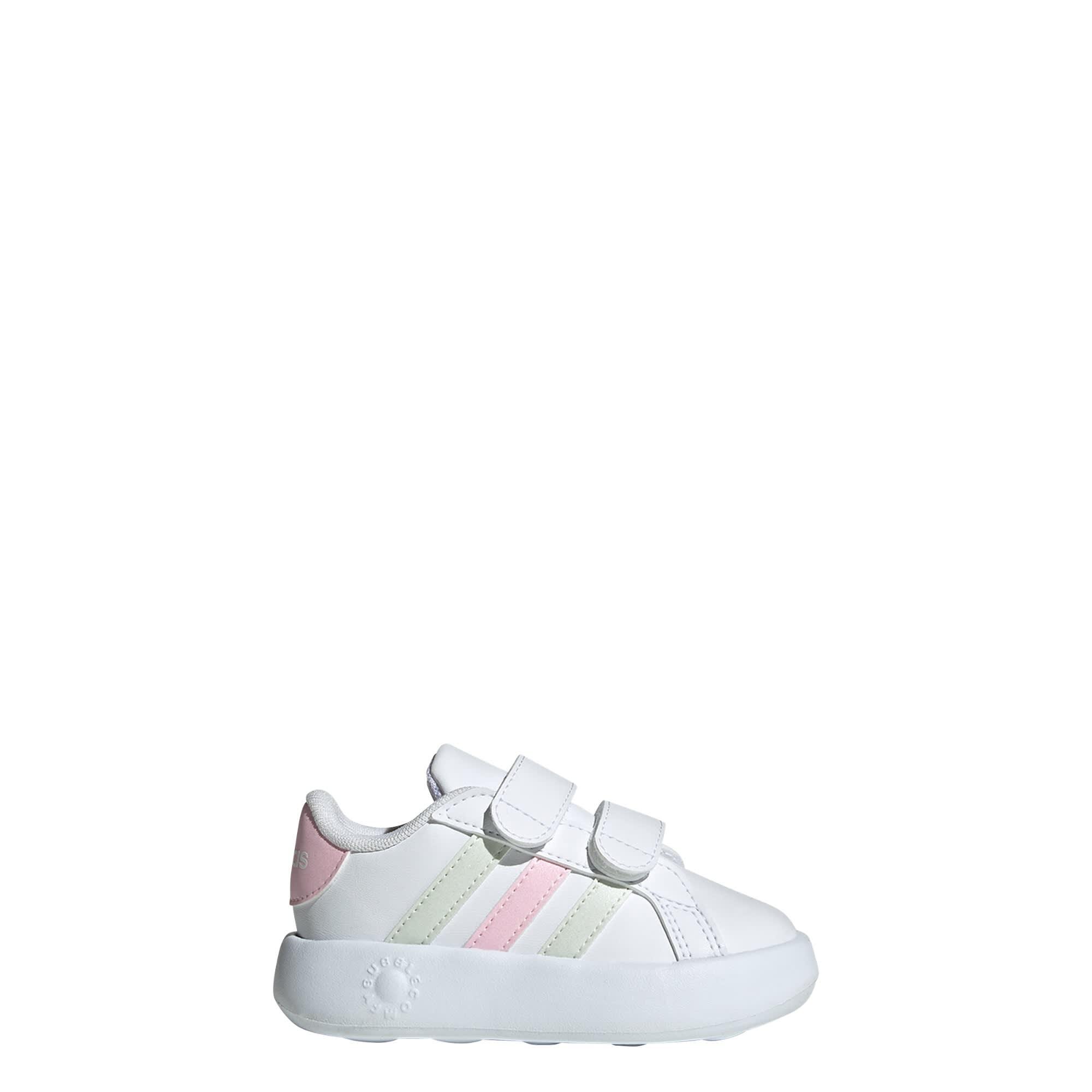 Adidas - Chaussure Grand Court 2.0 Enfants - Chaussures De Sport - Blanc|rose|vert - 25 - Decathlon