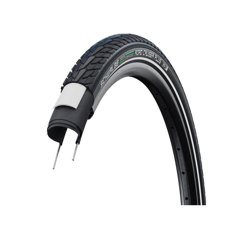 Pneu vtt/urbain 26x1.75 Schwalbe road cruiser plus noir/vert tr  (47-559)