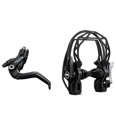 Hydraulische voor- en achterremblokken op velg magura hs33