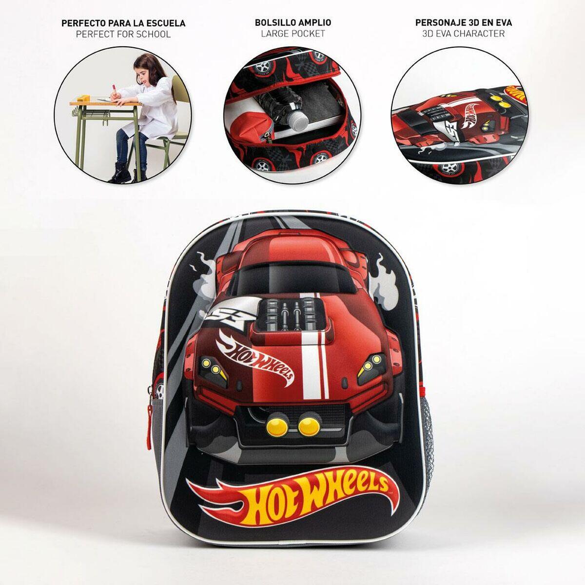 Mochila Escolar Hot Wheels 67 % Poliéster 4/5