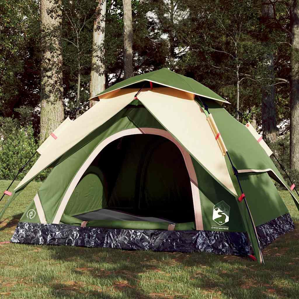 Vidaxl - Vidaxl Tente Dome 4 Personnes Avec Montage Rapide Vert - Tente - Incolore|vert - 4 Places - Decathlon