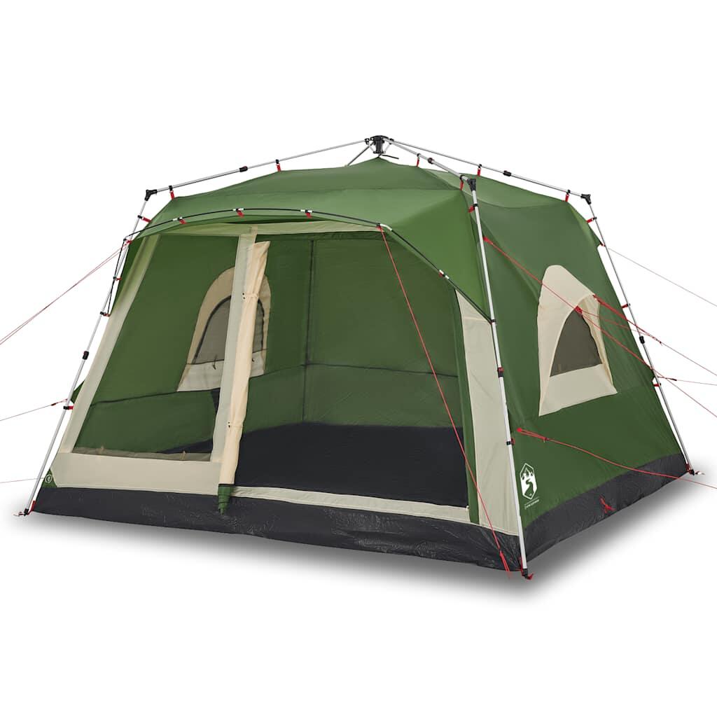 Tente familiale VidaXL 7 personnes montage rapide imperméable verte 2/7