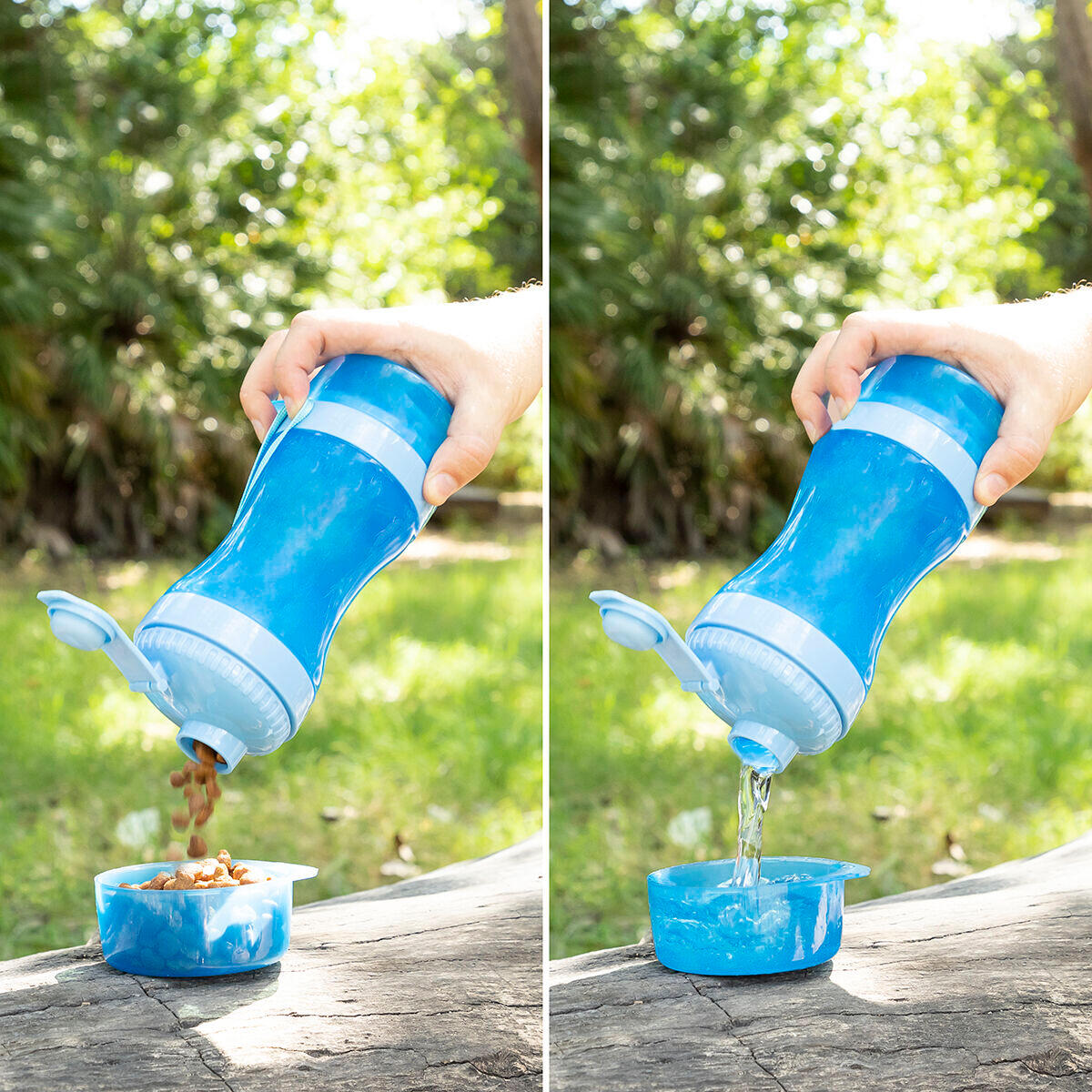 Bottiglia con Contenitore per Acqua e Cibo per Animali Domestici 2 in 1 InnovaGo 3/5
