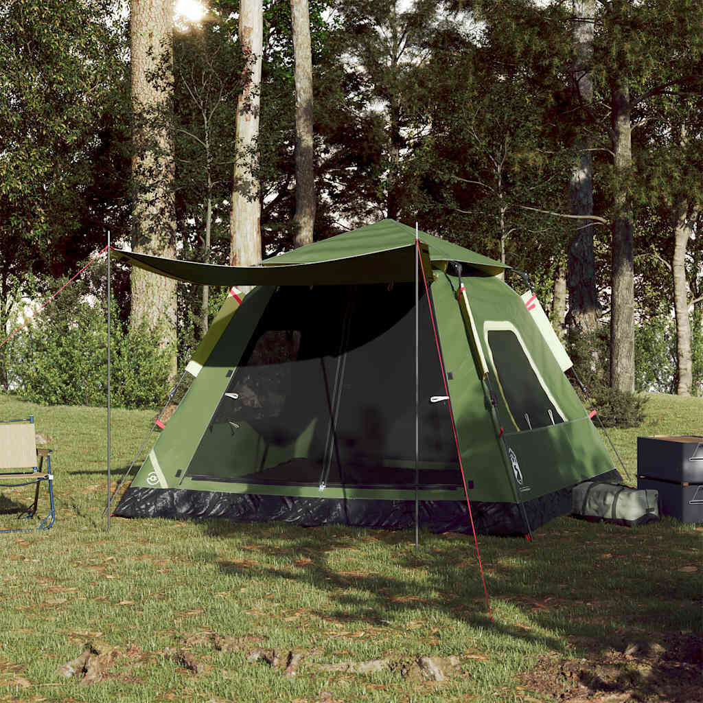 Vidaxl Carpa Domo para 5 Personas con Liberación Rápida en Verde 3/7