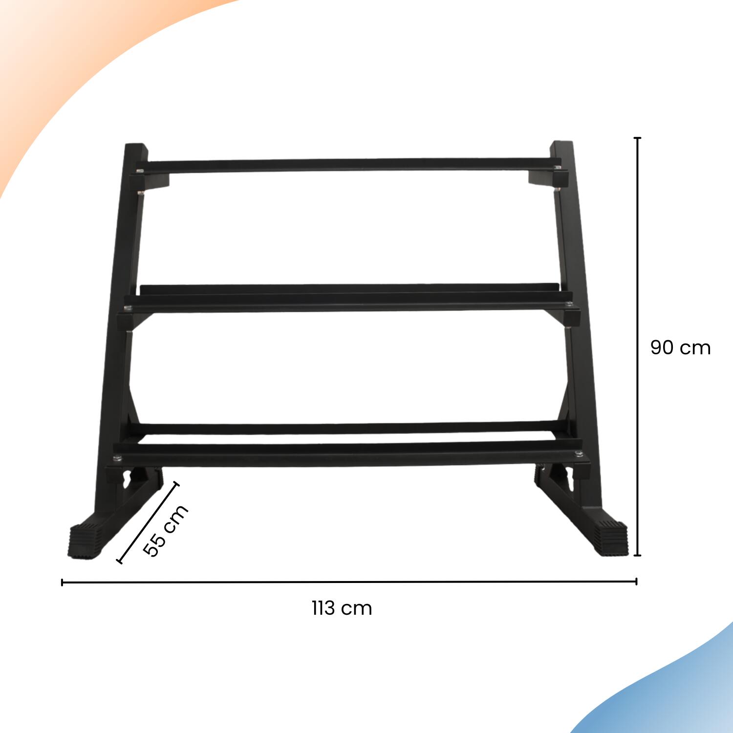 Système de rangement - Rack à haltères 3 niveaux 5/5