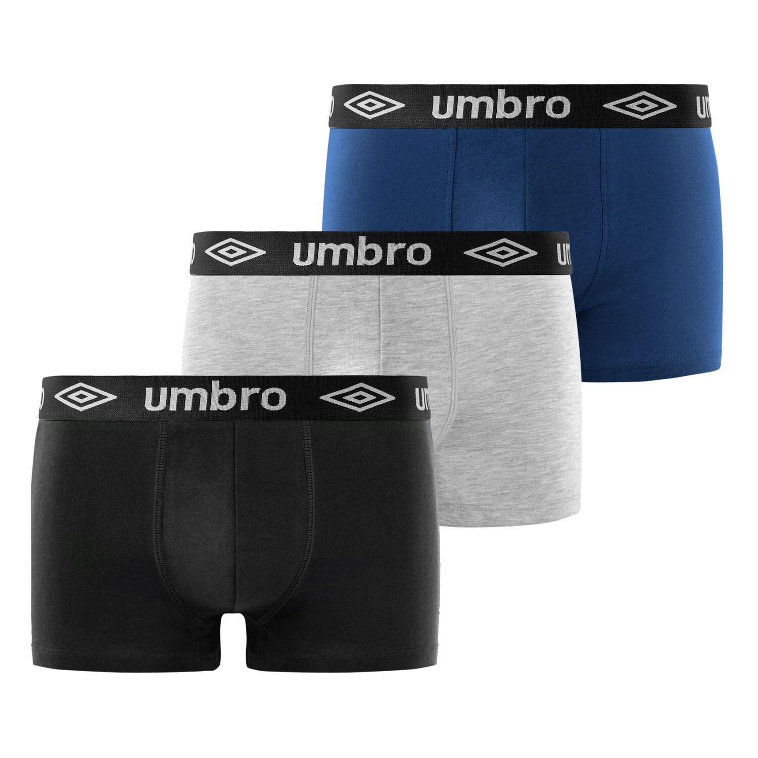 Umbro - Lot De 3 Boxers Coton Homme Uni - Caleçon - Multicolore - 40 M - Decathlon