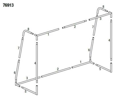Hudora Poteau n°6 – Pièce de rechange pour Pro Tect 180 (sans tube en mousse)