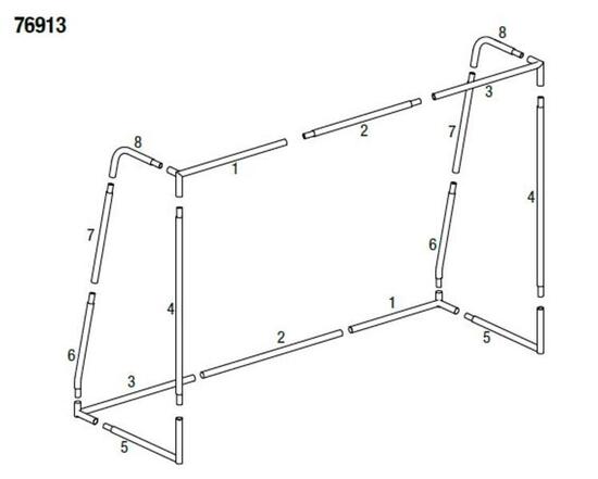 Hudora Poteau n°6 – Pièce de rechange pour Pro Tect 180 (sans tube en mousse)