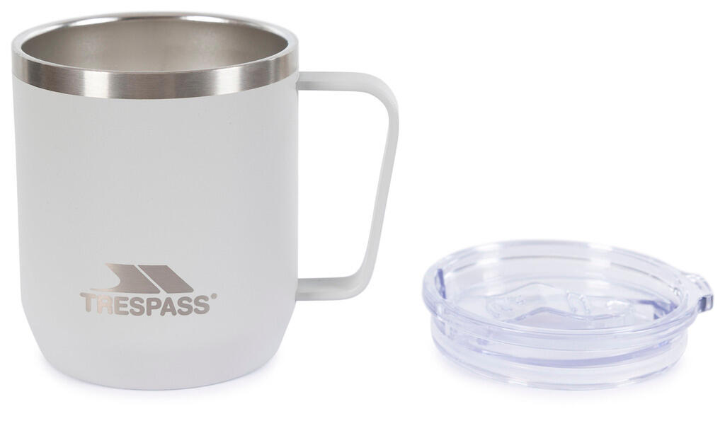 TRESPASS Nopper Edelstahlbecher 300ml mit Deckel & Griff 4/7
