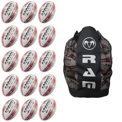 15x club training rugbybal bundel inclusief - 3d-grip - maat 4
