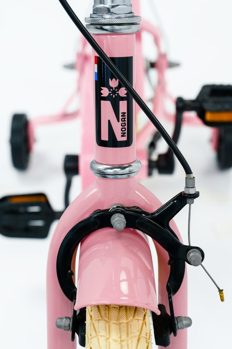 Nogan Dutchy Kinderfiets - 14 Inch - Glans Roze - Inclusief Zijwielen 6/7