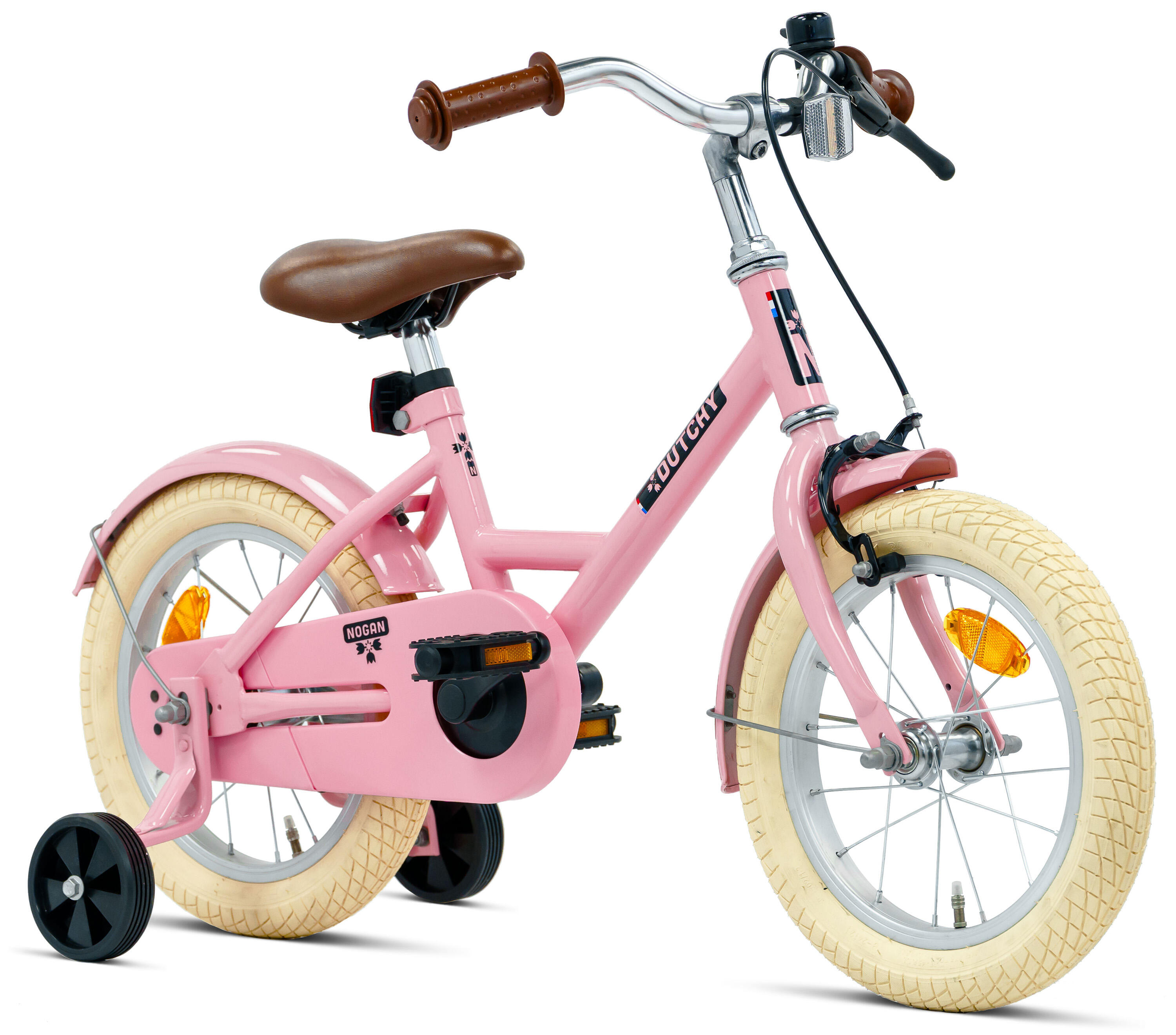 Nogan Dutchy Kinderfiets - 14 Inch - Glans Roze - Inclusief Zijwielen 2/7
