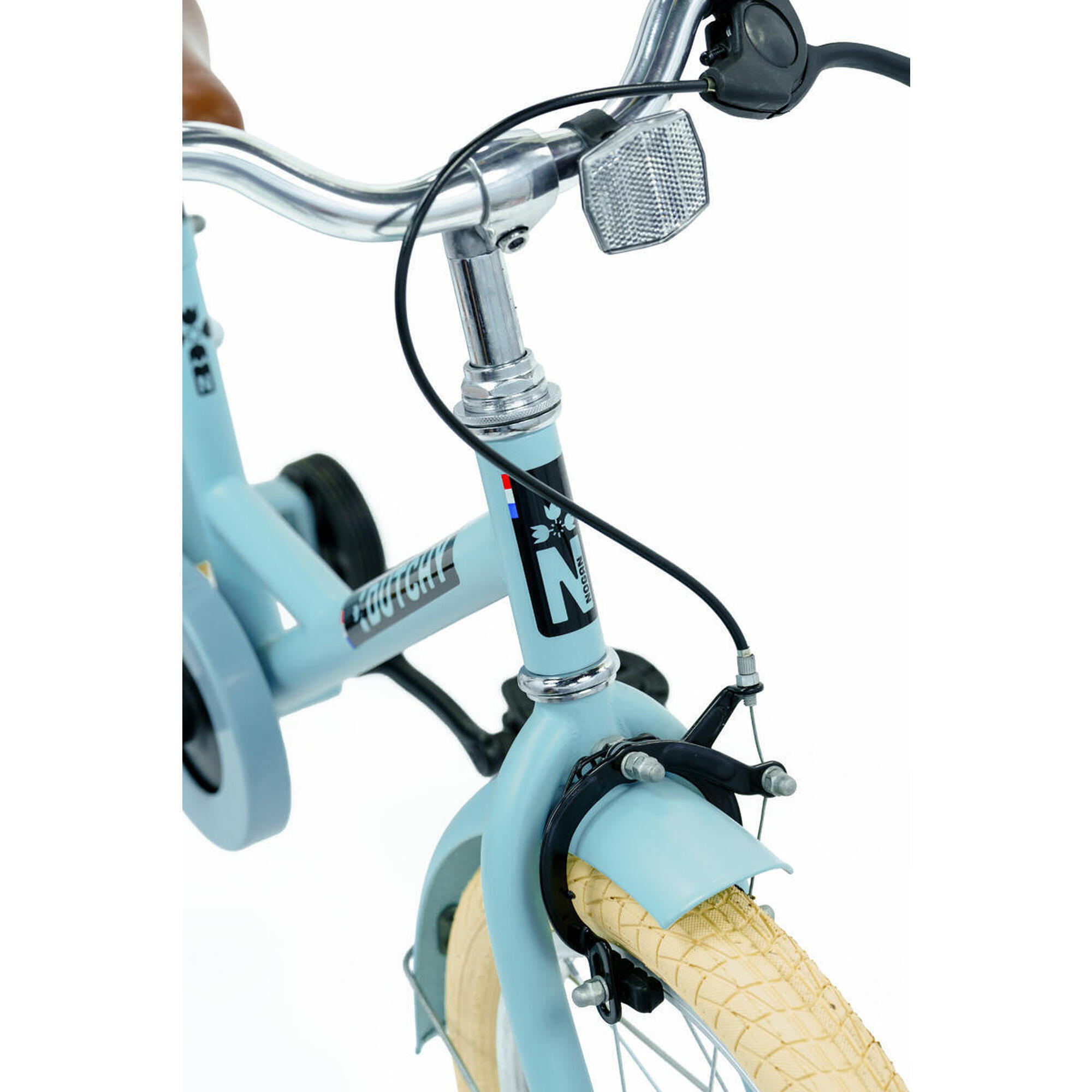 Vélo enfant Nogan Dutchy - 18 pouces - Bleu - Avec roulettes