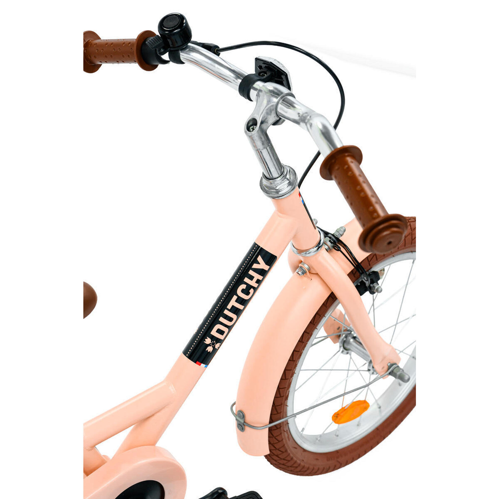 Vélo enfant Nogan Dutchy - 14 pouces - Rose mat - Avec roulettes