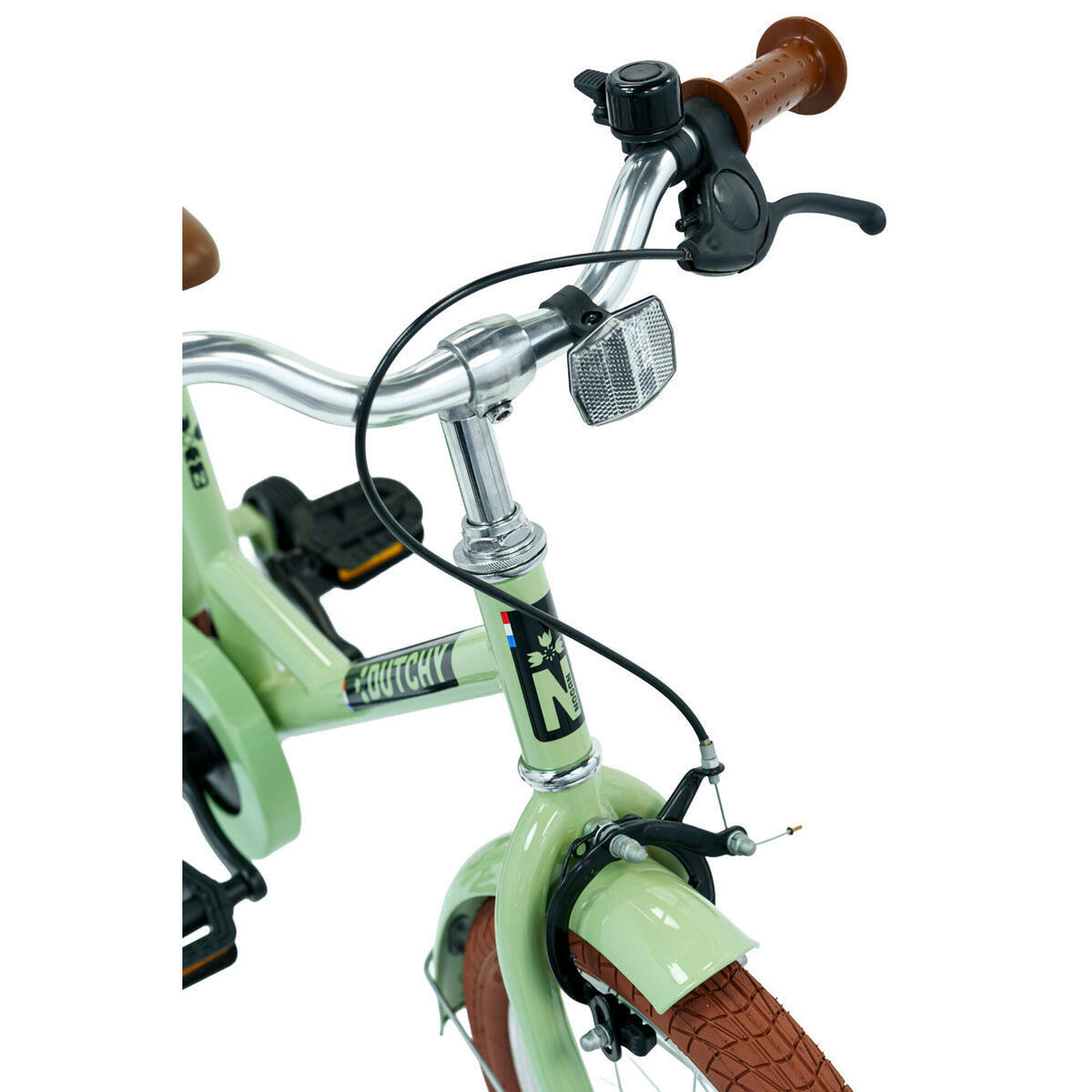 Vélo enfant Nogan Dutchy - 16 pouces - Vert - Avec roulettes