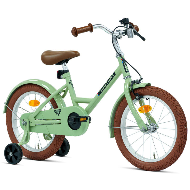 Vélo enfant Nogan Dutchy - 16 pouces - Vert - Avec roulettes