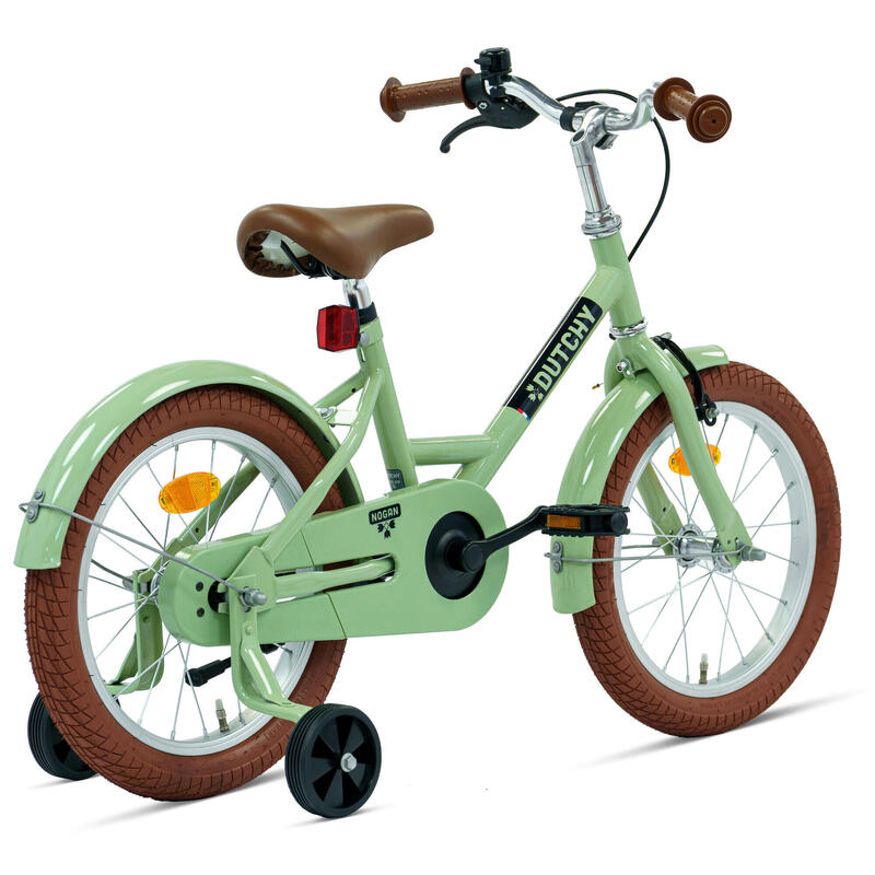 Vélo enfant Nogan Dutchy - 16 pouces - Vert - Avec roulettes