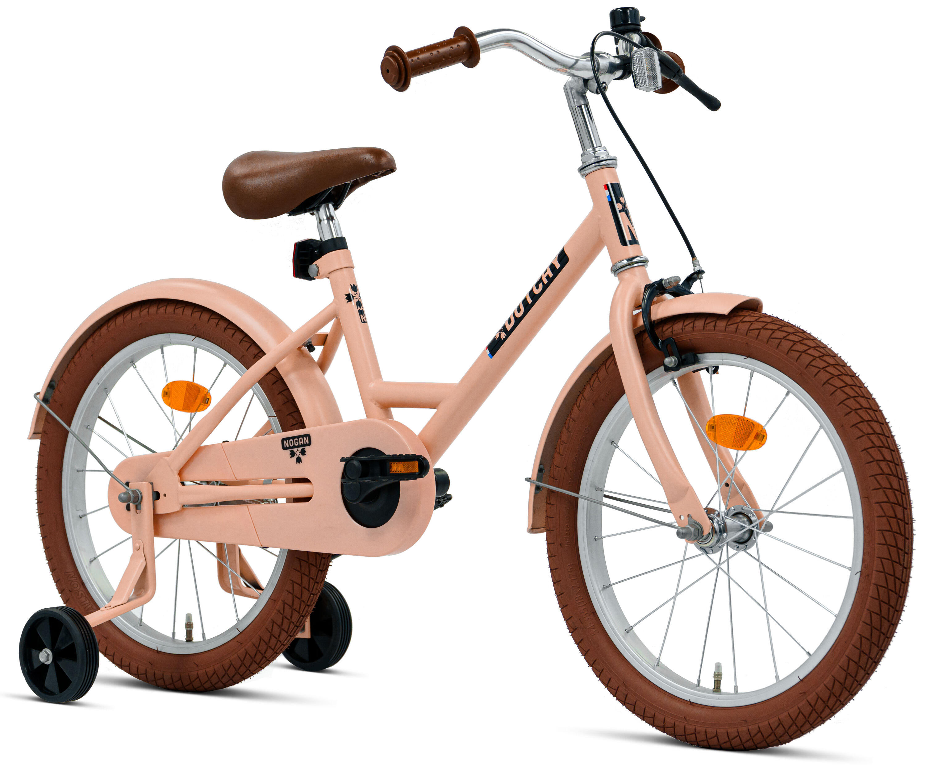Nogan Dutchy Kinderfahrrad - 18 Zoll - Matt-Rosa - Inklusive Stützräder 2/7