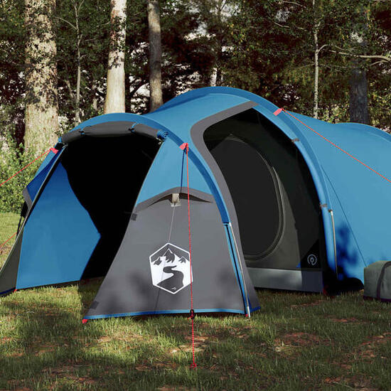 VidaXL tunnel tent voor 2 personen waterdicht met leefruimte blauw