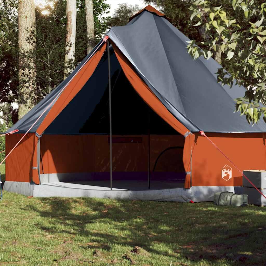 VIDAXL VidaXL 10-Personen wasserdichte Familienspitze in Grau und Orange