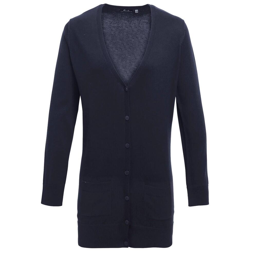 Premier Womens/Ladies Longline V Neck Cardigan