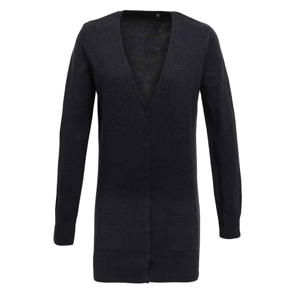 Premier Womens/Ladies Longline V Neck Cardigan