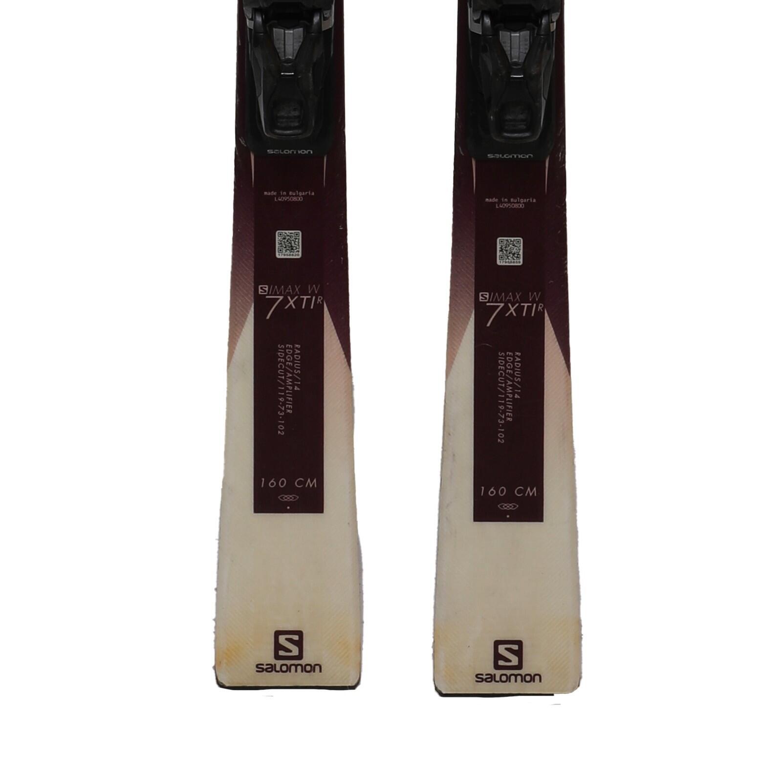 TWEEDEHANDS - Gebruikte Salomon S Max W 7 Xti R Ski + Bindingen - GOEDE 4/4