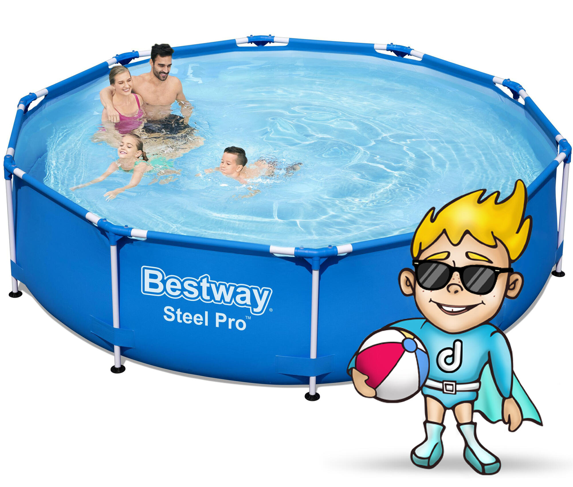 Piscina natação adulto 305 x 76 cm Modelo 56677 2/5