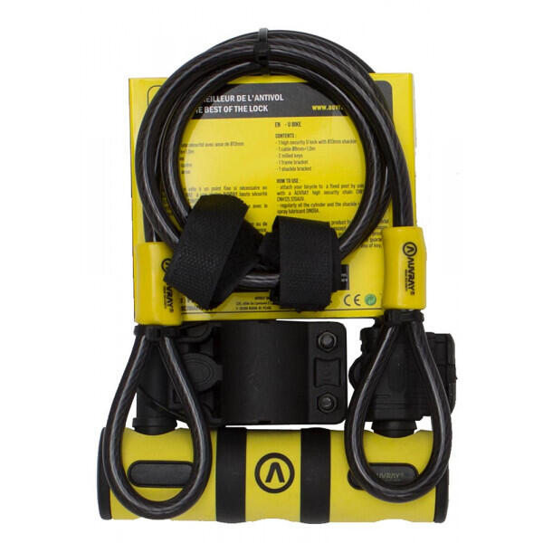 Diebstahlsicherung u + Kabel Auvray Bike U 82X147 C. 100 D8 3/3