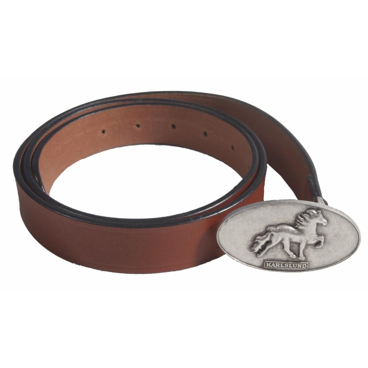 KARLSLUND Ceinture motif cheval islandais en cuir Karlslund