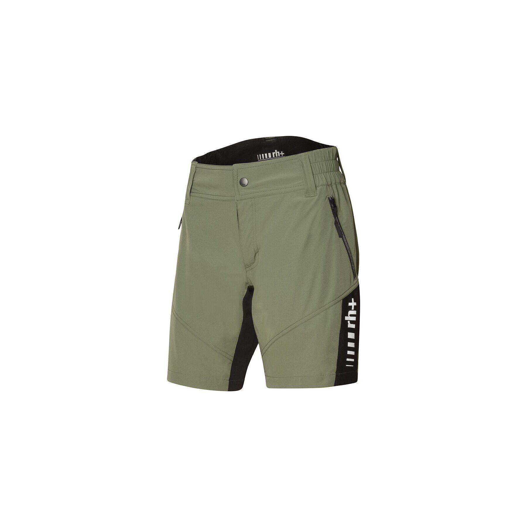 Rh+ - Short Femme Rh+ Mtb - Short - Noir|vert - Decathlon