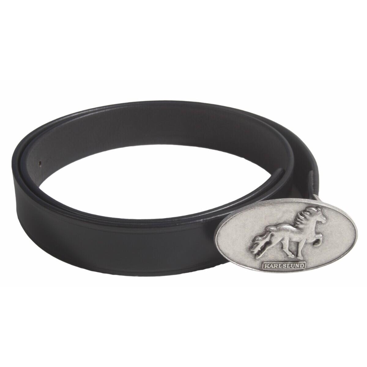 KARLSLUND Cintura in pelle con motivo a cavallo islandese Karlslund