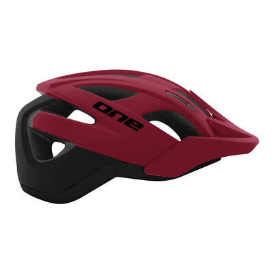 Trail pro fietshelm verstelbaar bordeaux/zwart maat 58-61 cm (l)