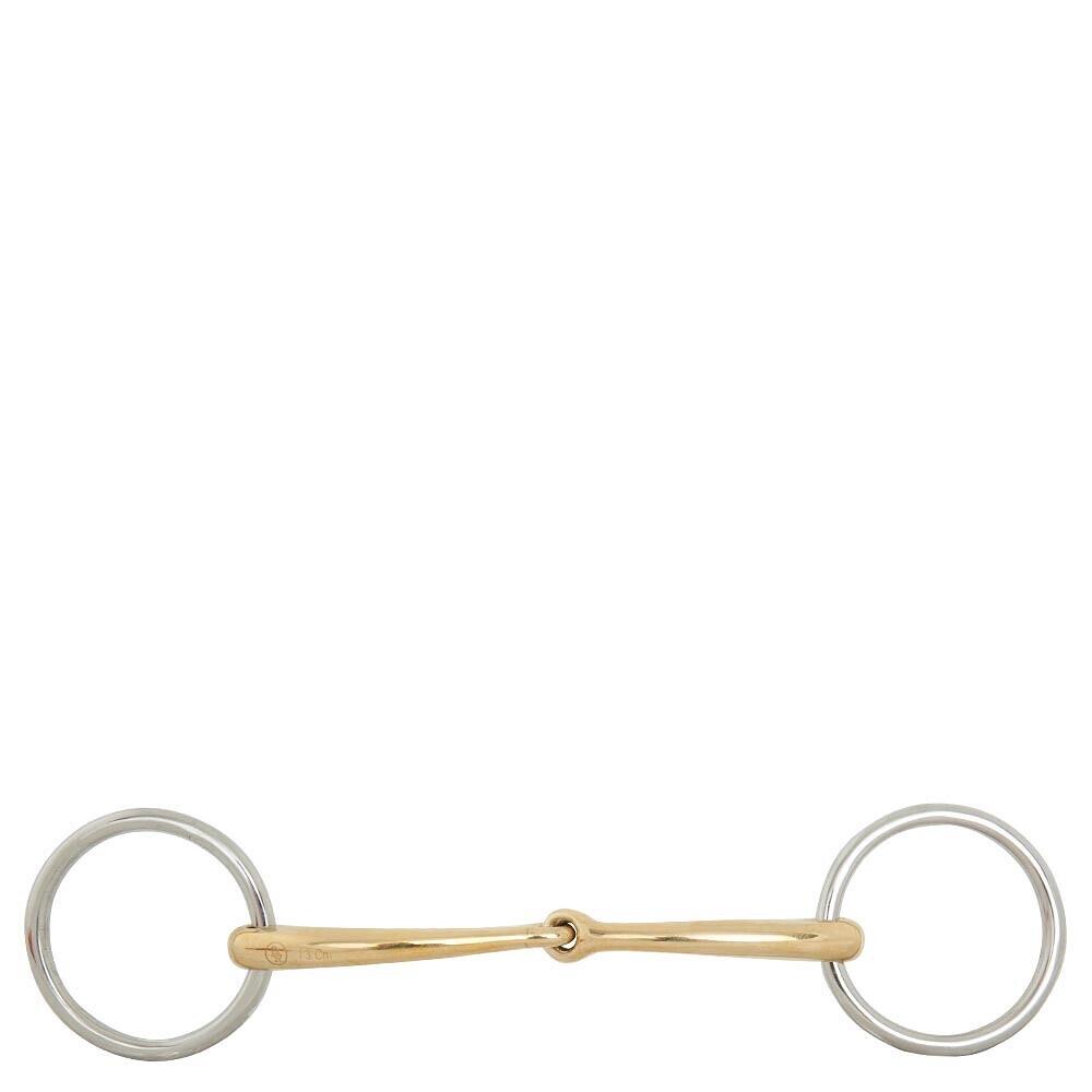 Br - Mors De Filet Simple Brisures Pour Cheval Br Equitation Soft Contact - Mors - Gris|jaune - 14 Cm - Decathlon
