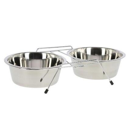 Gamelle double avec support Kerbl