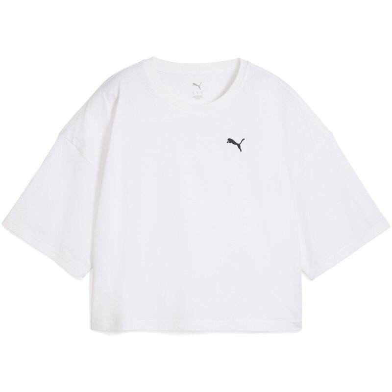 Tricou femei Puma Wardrobe Ess Oversized Short Tee Bl, Alb