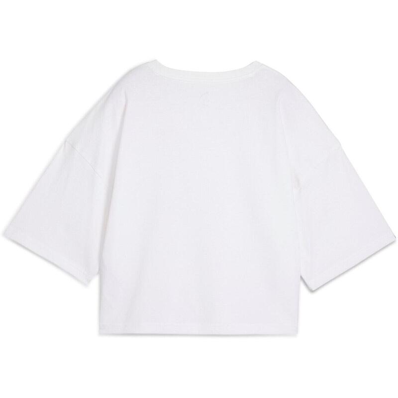 Tricou femei Puma Wardrobe Ess Oversized Short Tee Bl, Alb