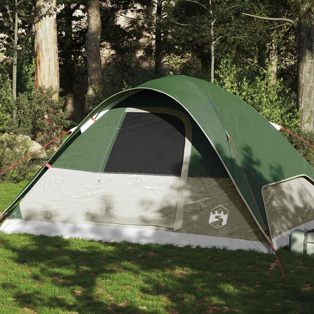 Vidaxl - Vidaxl Tente Dôme 6 Personnes Étanche Verte - Tente - Incolore|vert - Decathlon