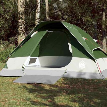 Vidaxl Tente Dôme 4 Personnes Étanche Verte