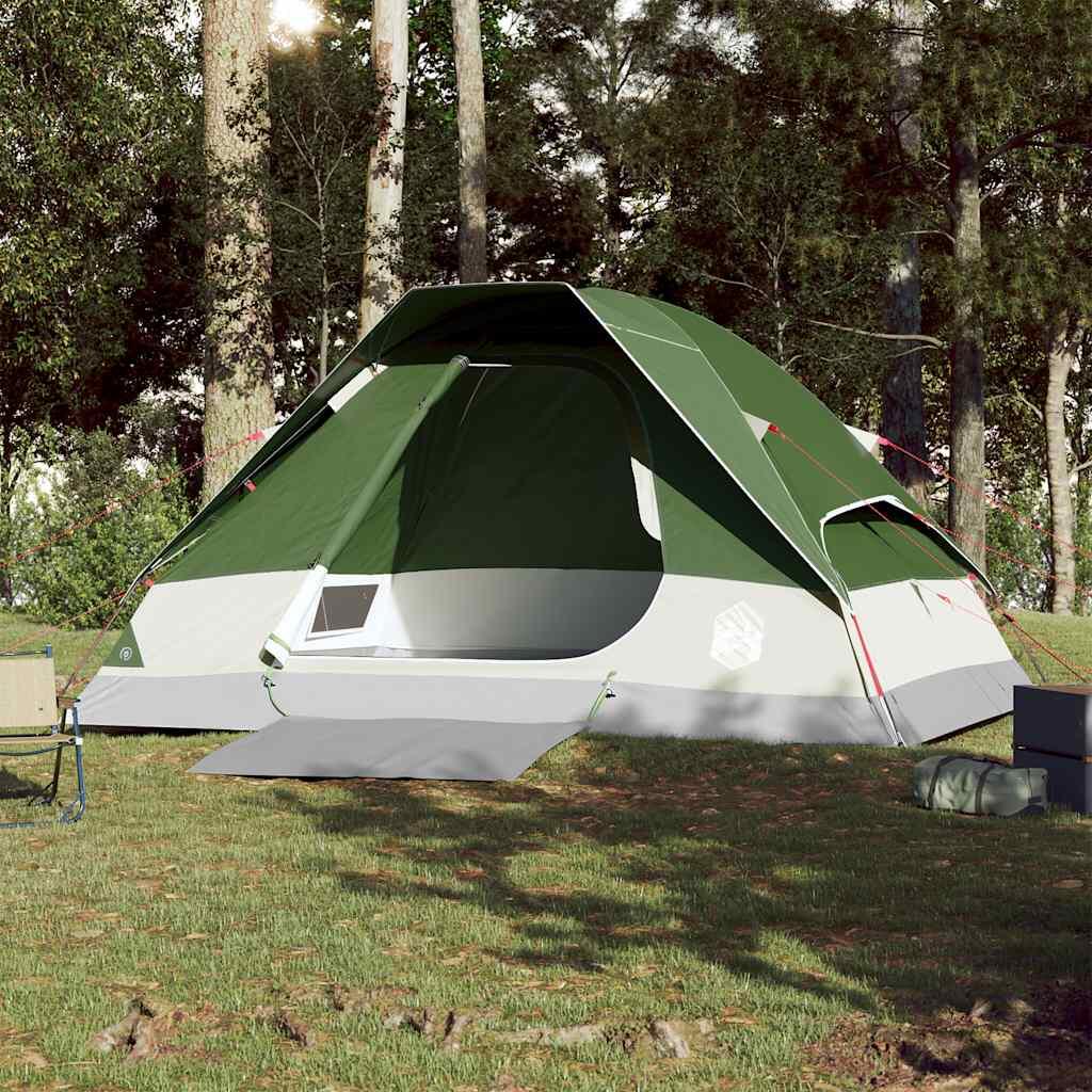 Vidaxl Tente Dôme 4 Personnes Étanche Verte 3/7