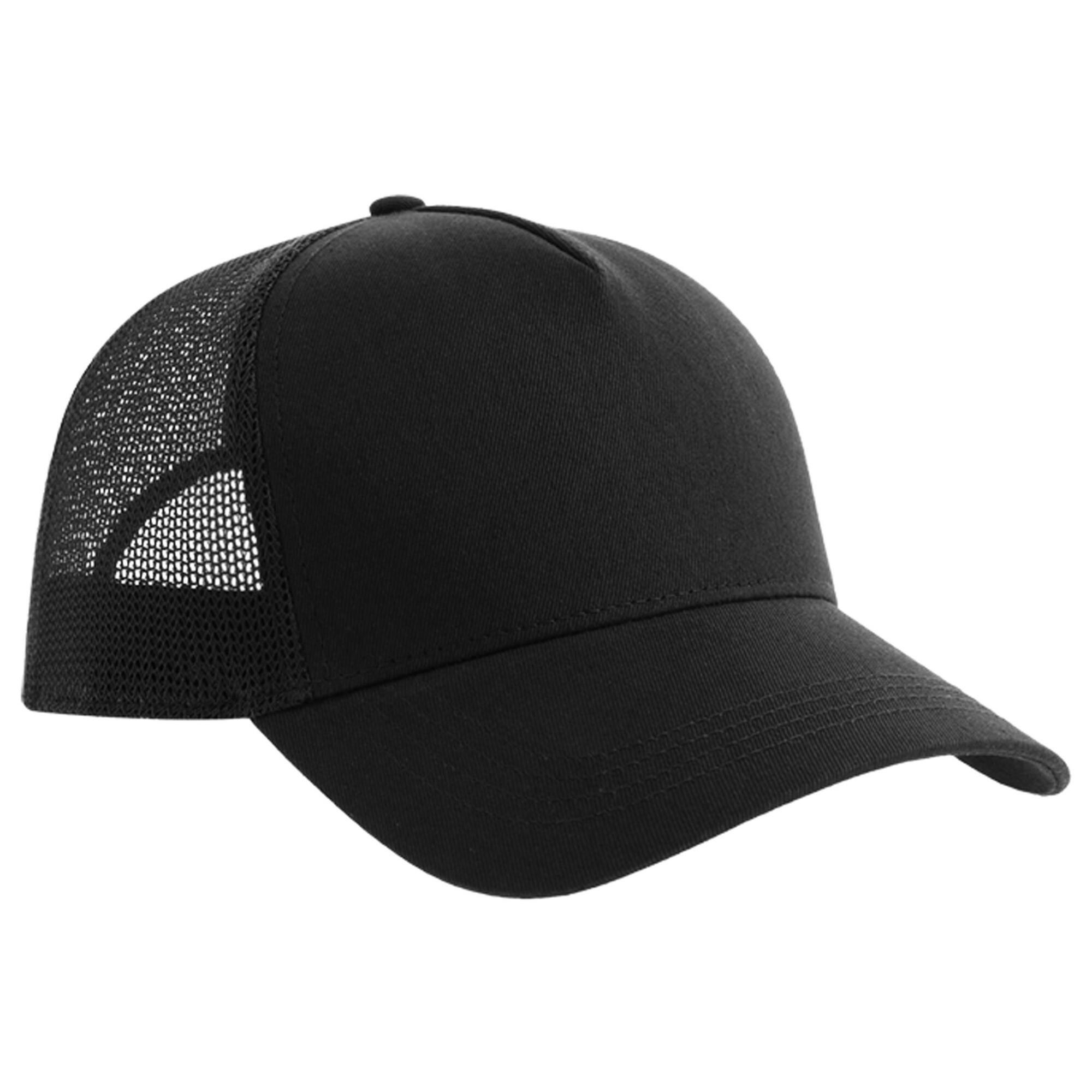 Rapper 5 Panel Cotton Trucker Cap (Black) 2/2
