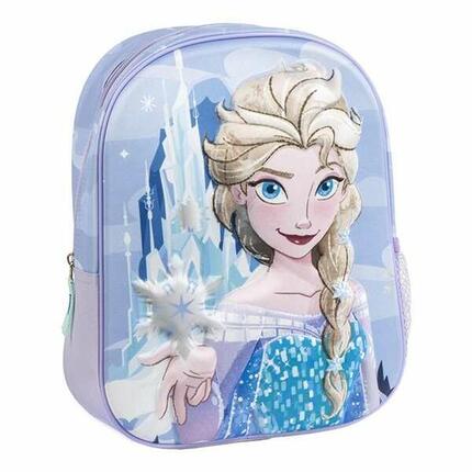 Mochila Escolar 3D Frozen Azul