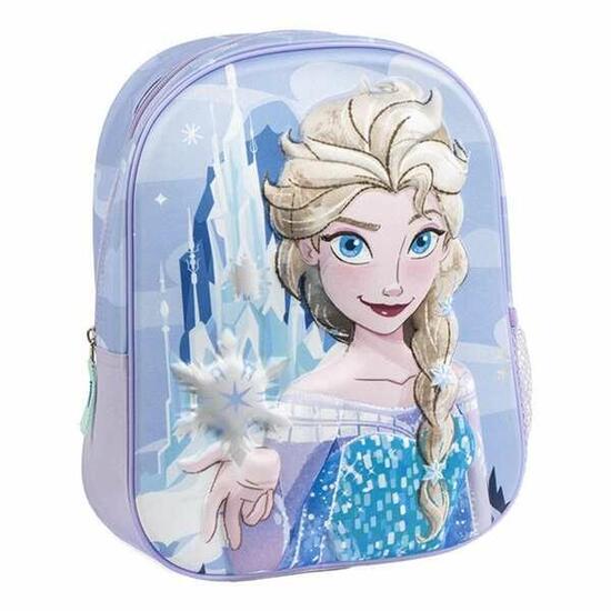 Mochila Escolar 3D Frozen Azul