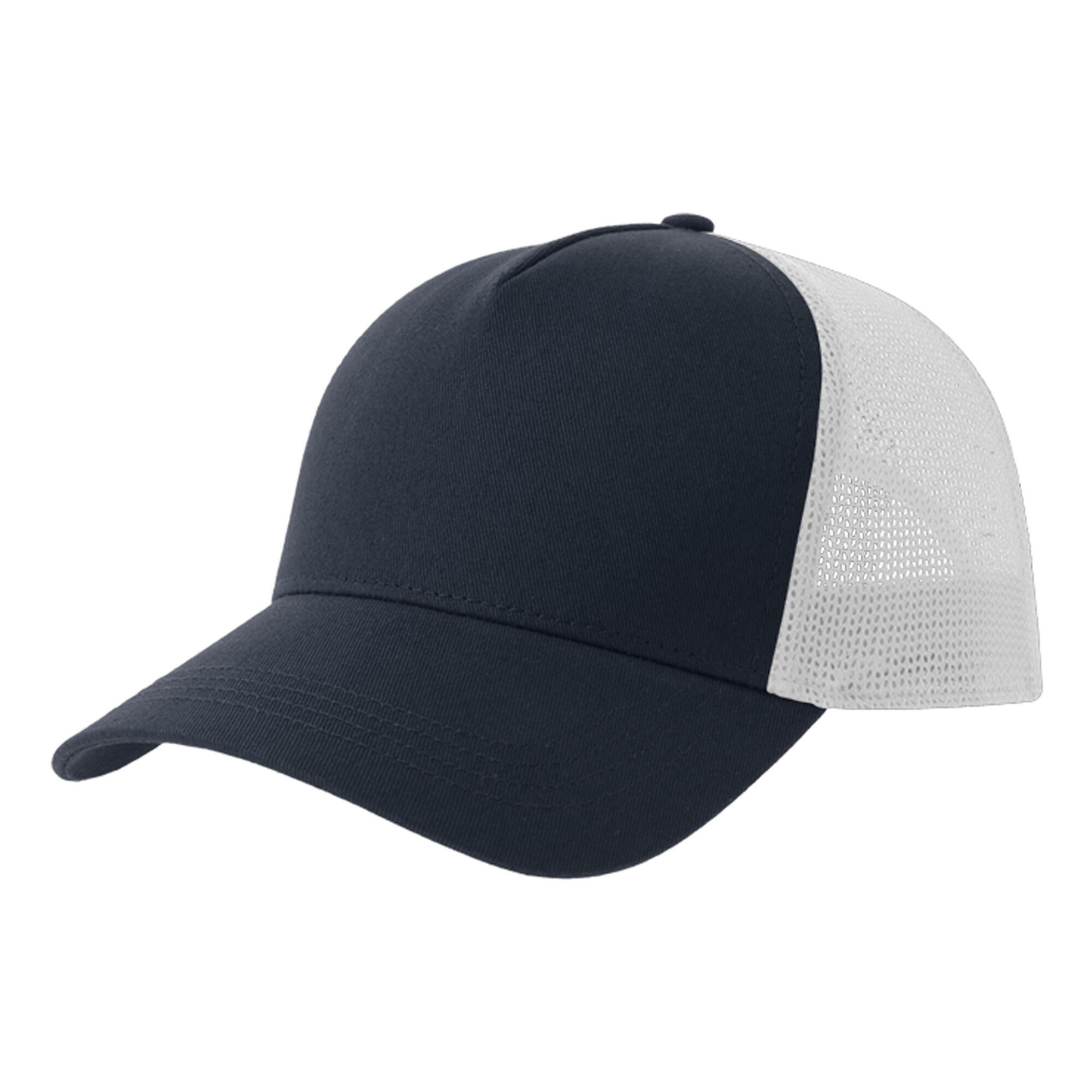 ATLANTIS Rapper 5 Panel Cotton Trucker Cap (Navy/White)