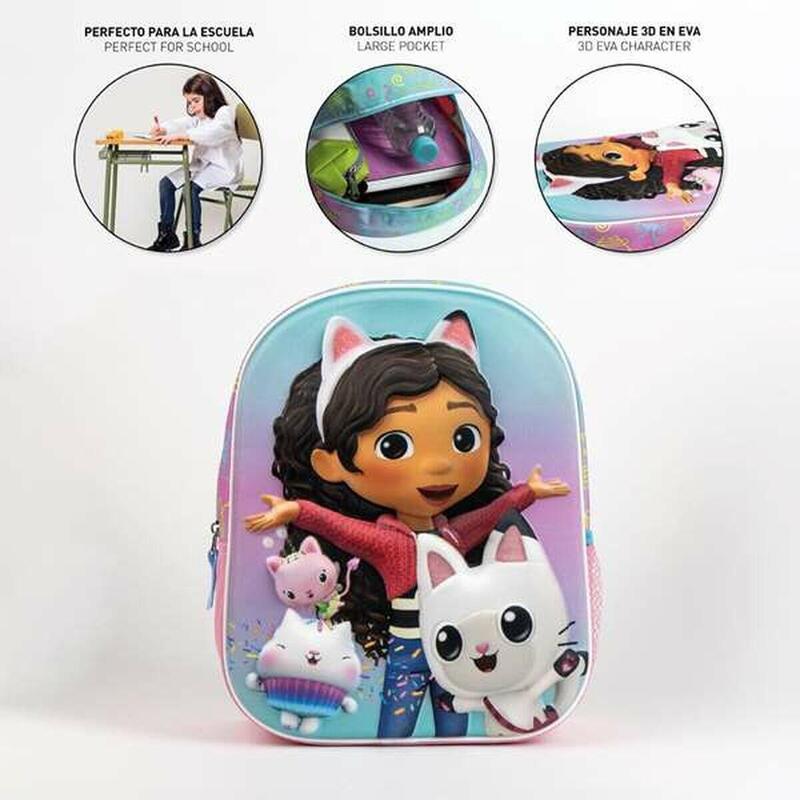 Ghiozdan 3D Gabby's Dollhouse 67 % Poliester