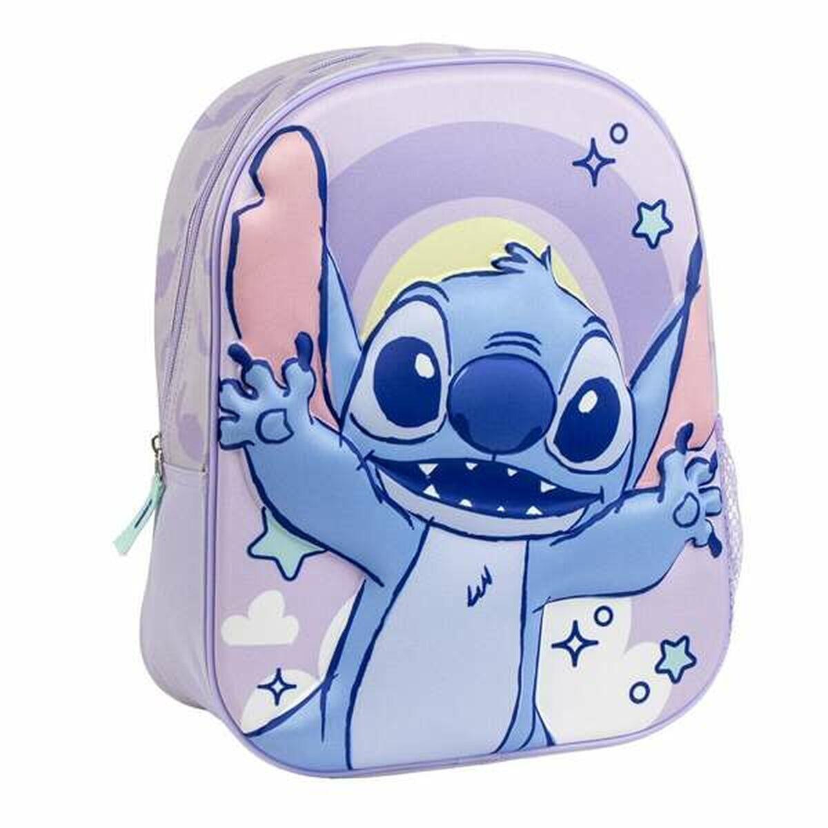 Disney - Cartable 3d Stitch Lila - Sac À Dos - Rose - Taille Unique - Decathlon