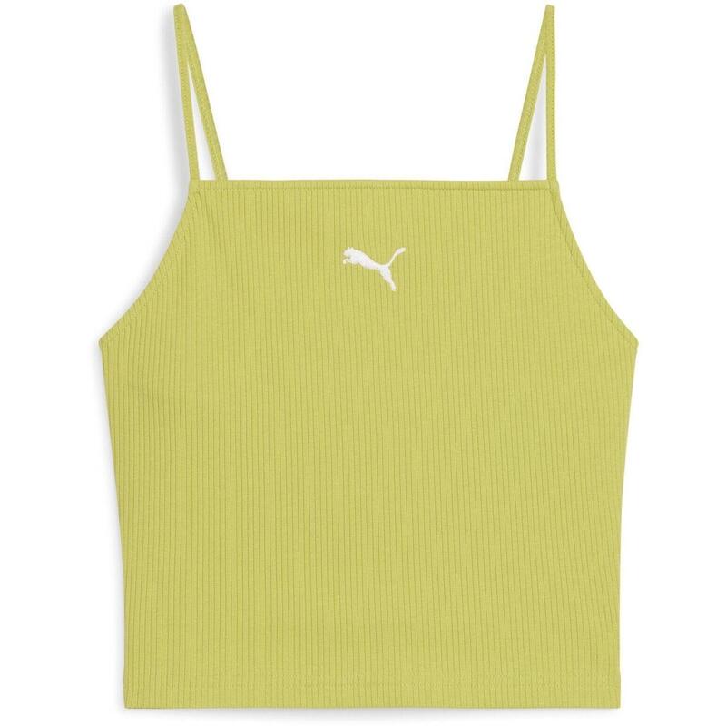 Maiou femei Puma Wardrobe Ess Ribbed Tank Top, Verde